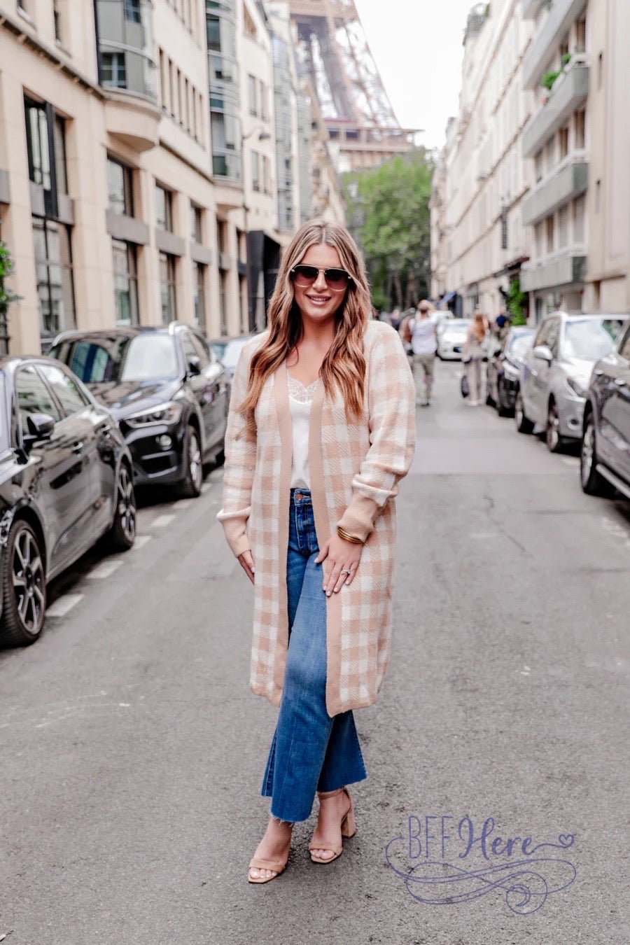 Rain Check Checkered Cardigan - BFF Here