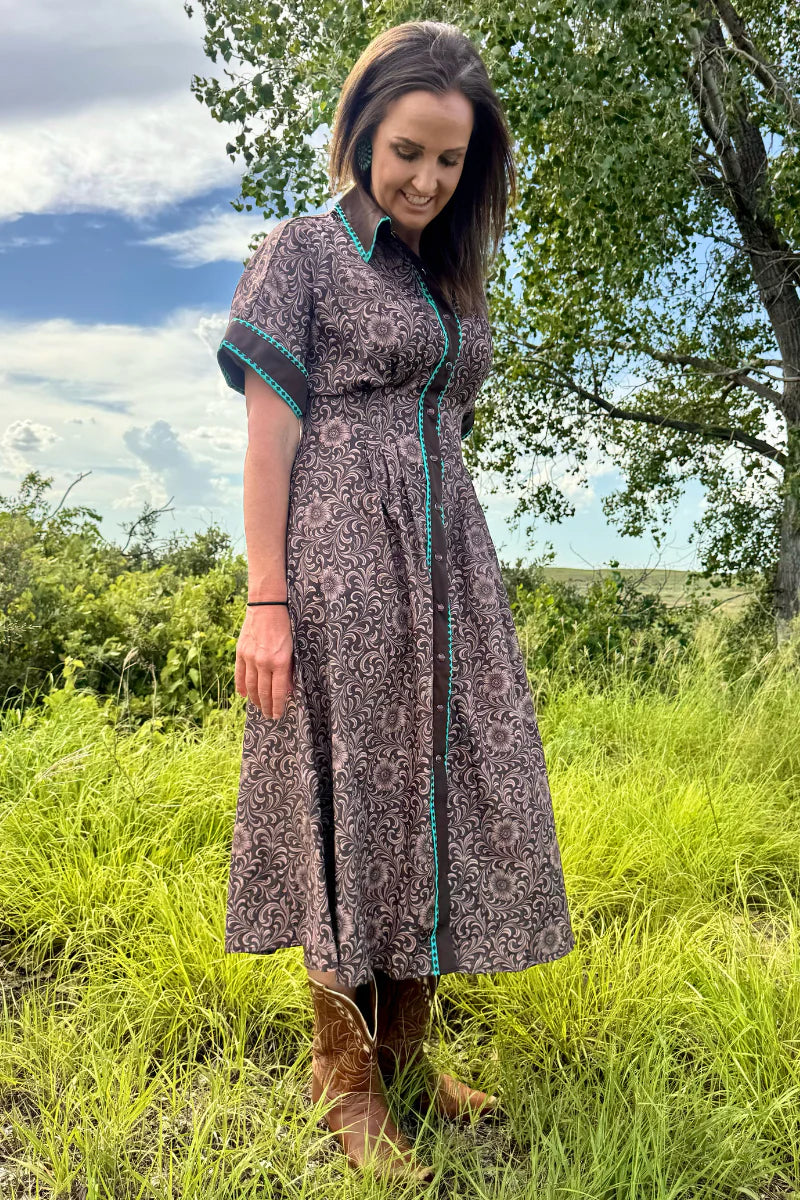 Saddle Kreek Buckstitch Dress by Sterling Kreek (Ships in 1 week)