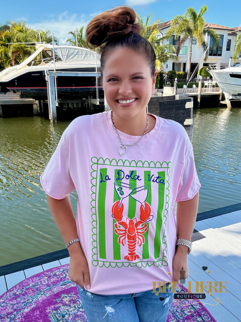 Dolce Vita on Pink Tee by Grace + Emma - BFF Here