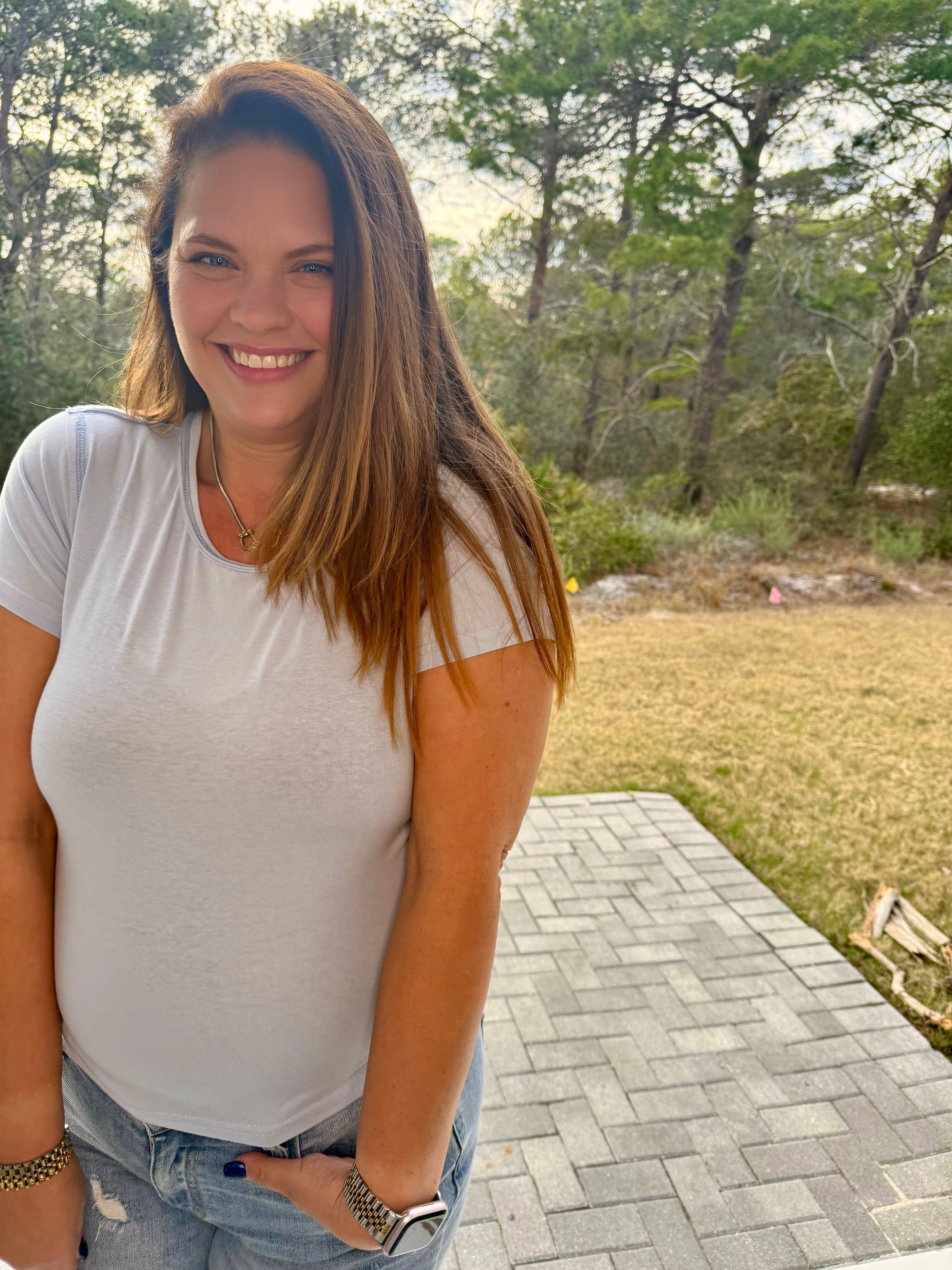 Basic Round Neck Short Sleeve Cotton Jersey Top by POL (Ships 2-3 weeks)