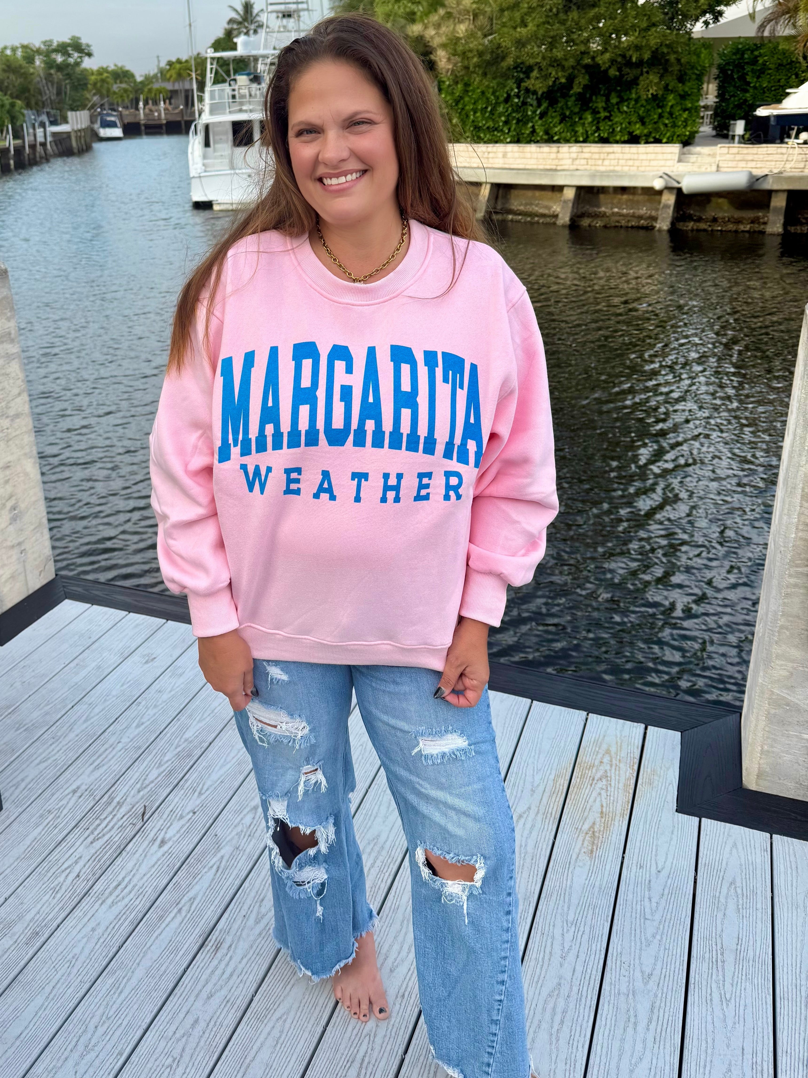 Lt. Pink Margarita Weather Sweatshirt by Panache - BFF Here
