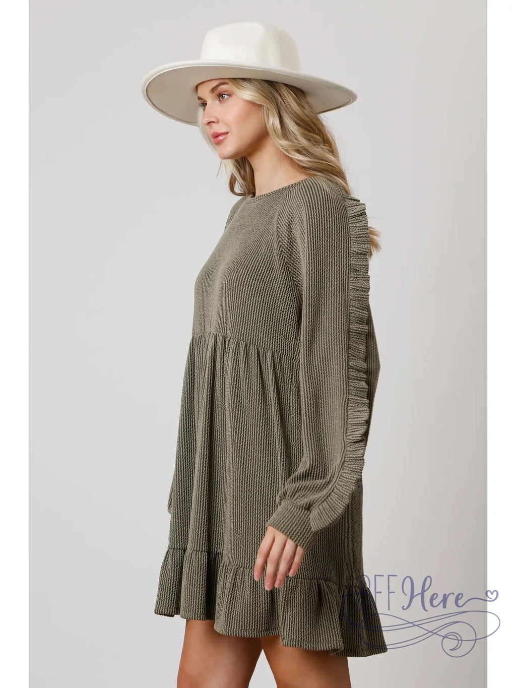 PREORDER: Urban Allure: Two-Tone Rib Mini Dress (Ships End of October ) - BFF Here