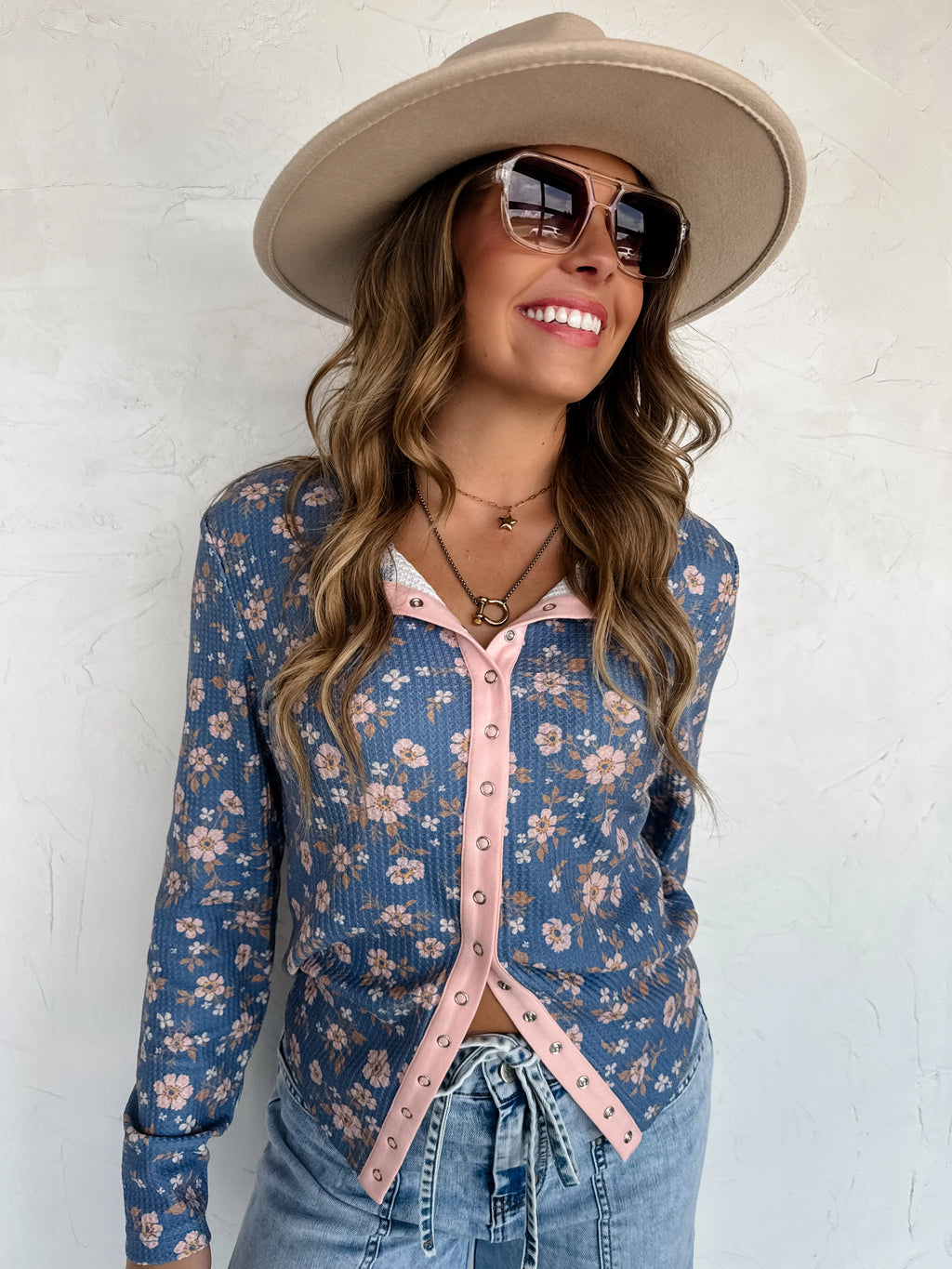 PREORDER: Kori Snap Button Waffle Top by Blakeley (ETA: Late December) - BFF Here