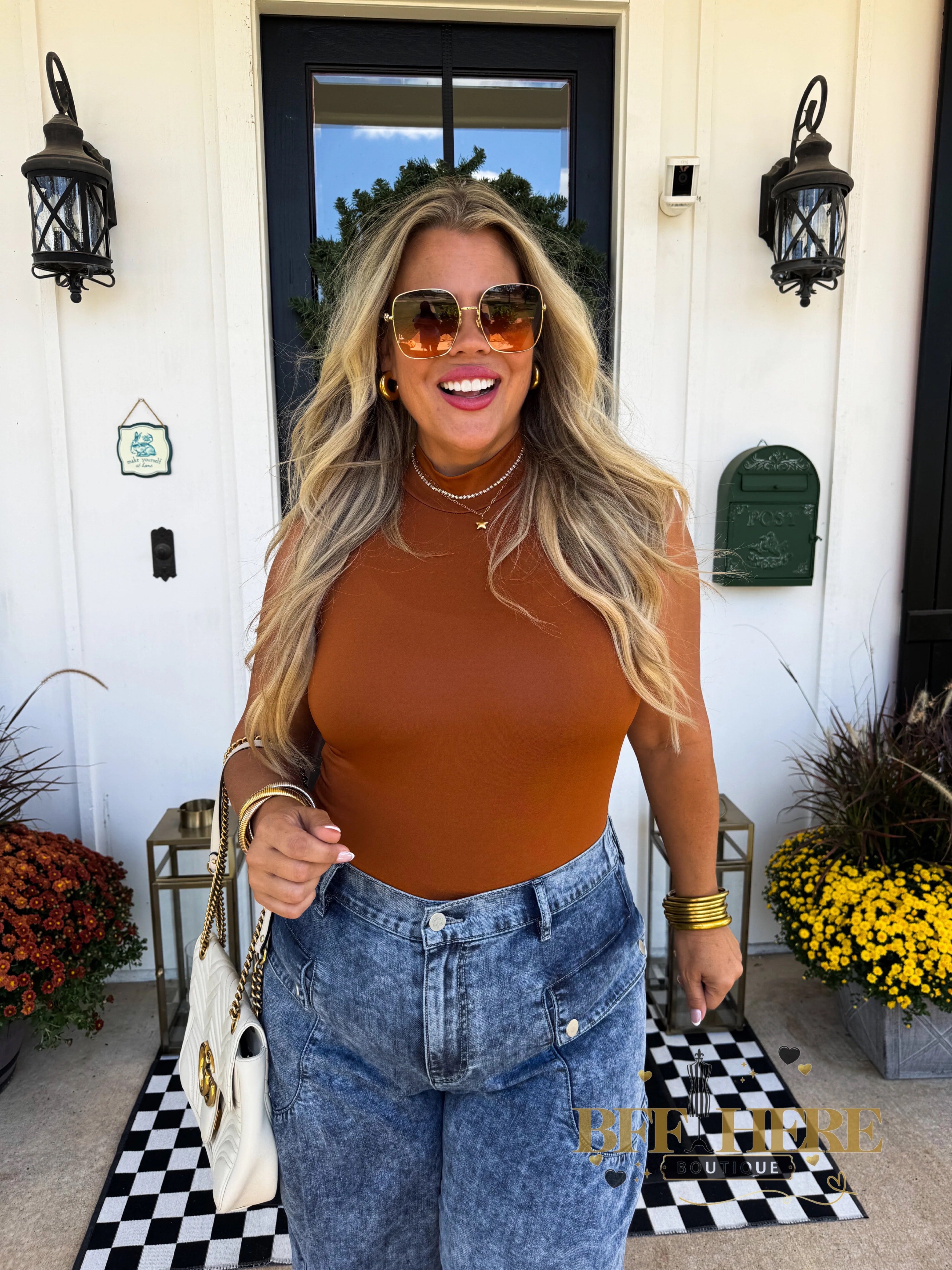 PREORDER: Bailey Mock Neck Bodysuit by Blakeley (Ships End of November) - BFF Here