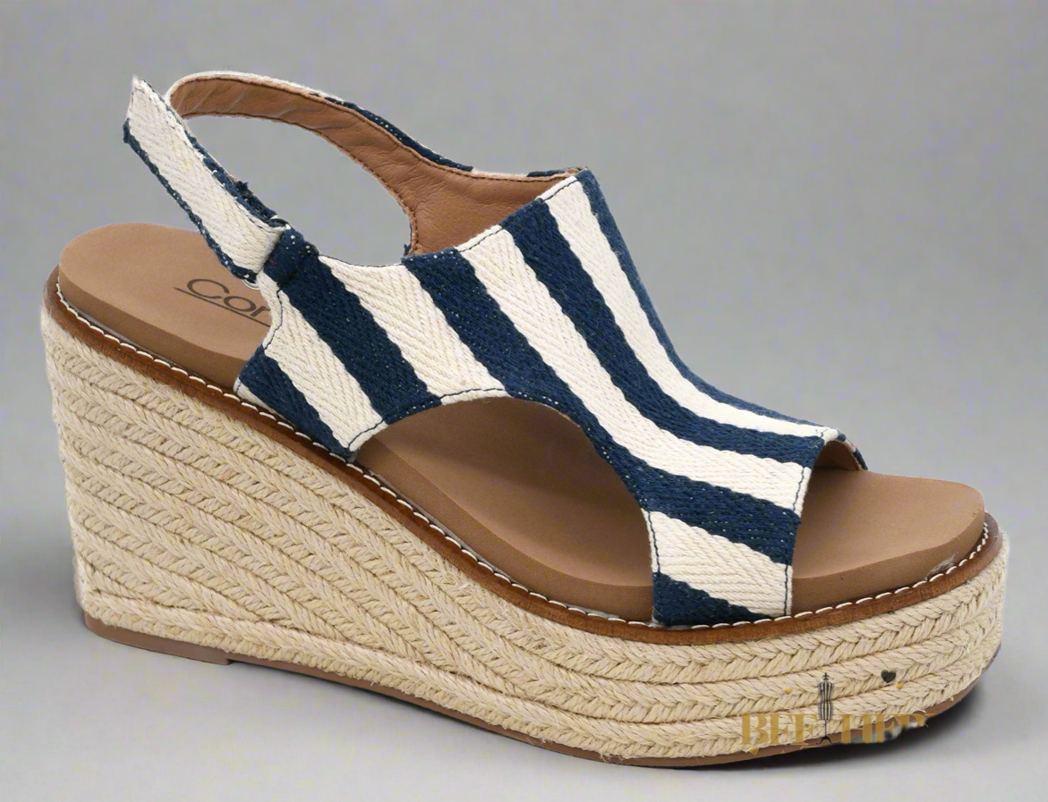 PREORDER: Freddie - Navy Natural Stripe by Corkys (Ships End of January)