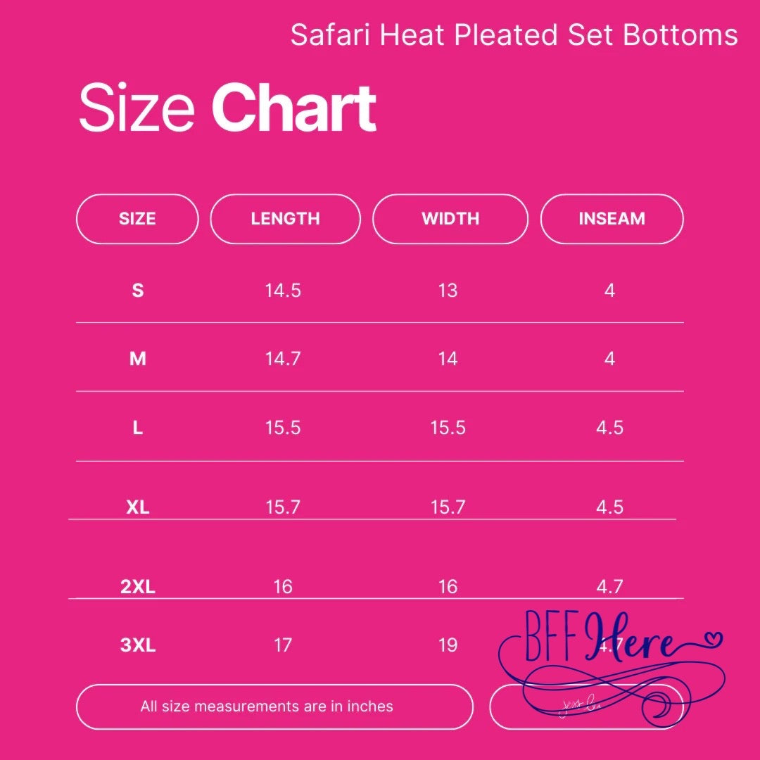 PREORDER: Safari Heat Pleated Set (Ships End Of February ) - BFF Here