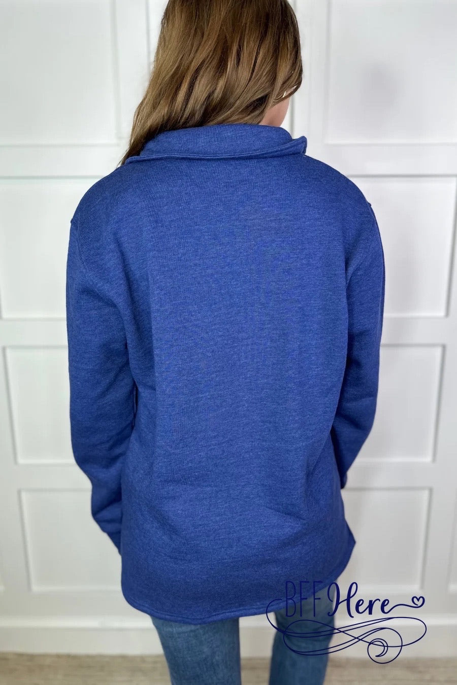 PREORDER-Miley Vintage Pullover / Royal Blue (Ships End of December ) - BFF Here