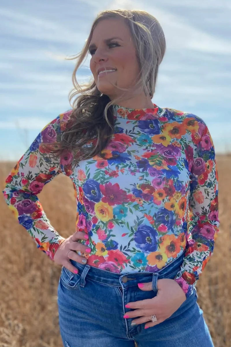 Country Kitchen Bloom Mesh Top by Sterling Kreek - BFF Here
