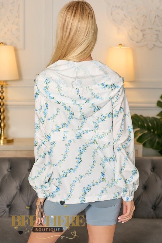 Floral Fun! Lightweight Windbreakers for Breezy Days (Blue Ships End of September) - BFF Here