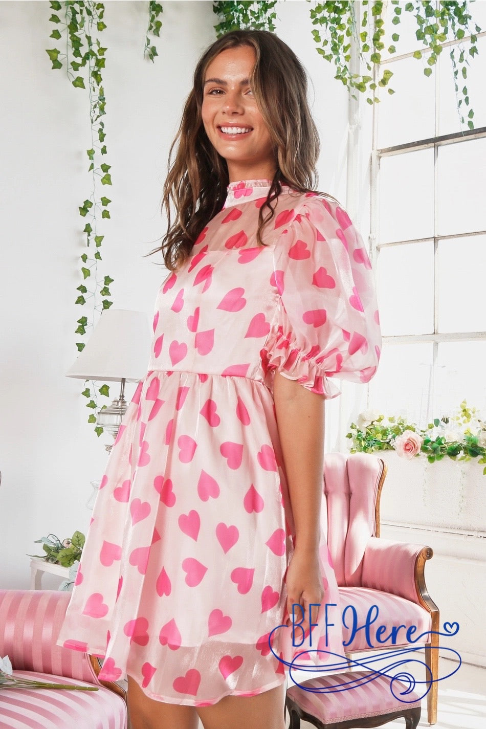 Romantic Whimsy: Heart Organza Dress - BFF Here