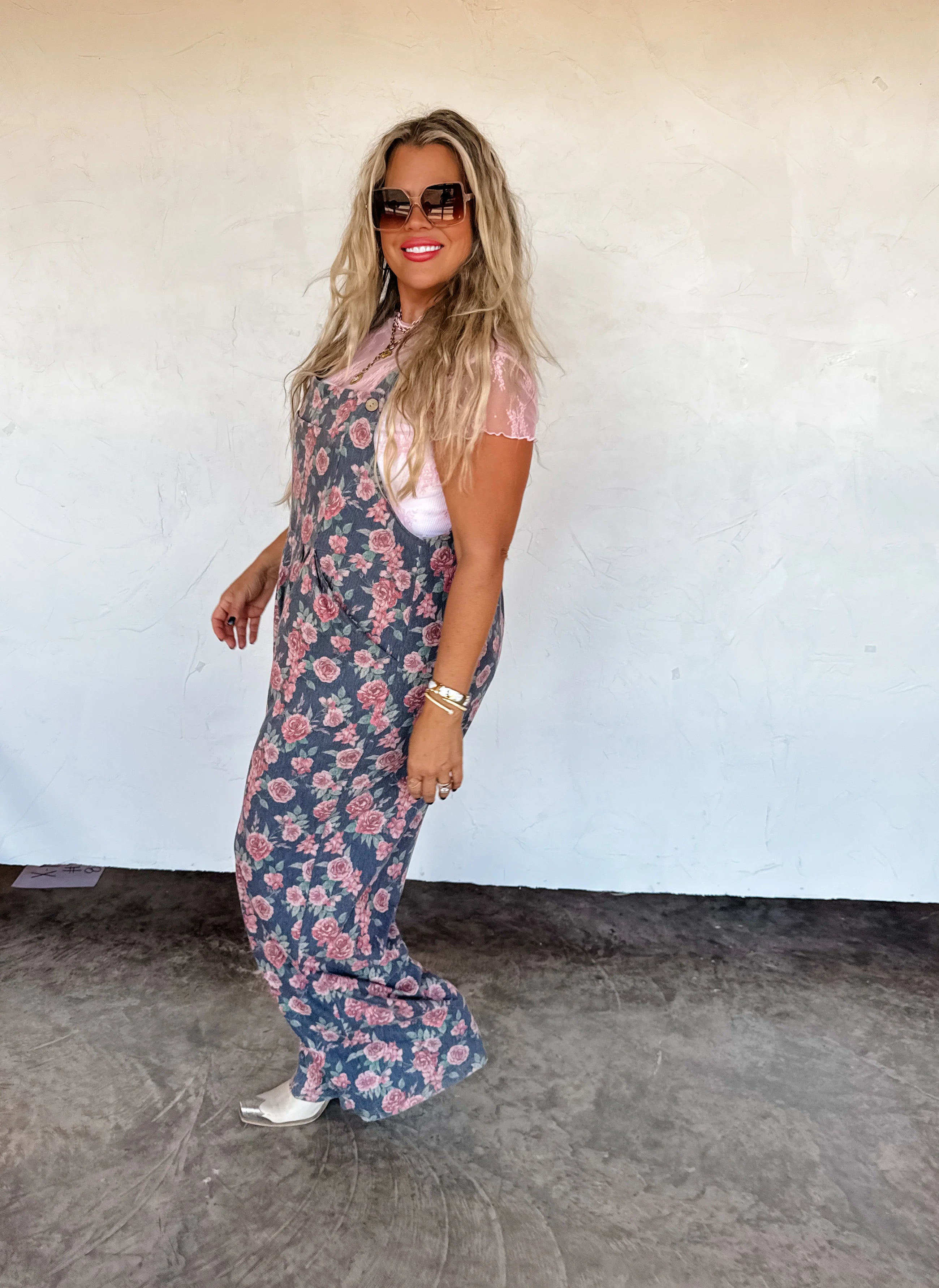 PREORDER: Cassidy Floral Denim Overall  by Blakeley (ETA: Beginning of January )