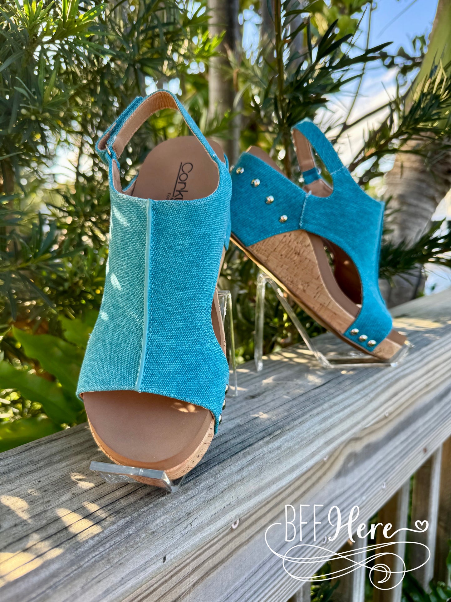 Carley - Turquoise Washed Canvas by Corkys - BFF Here