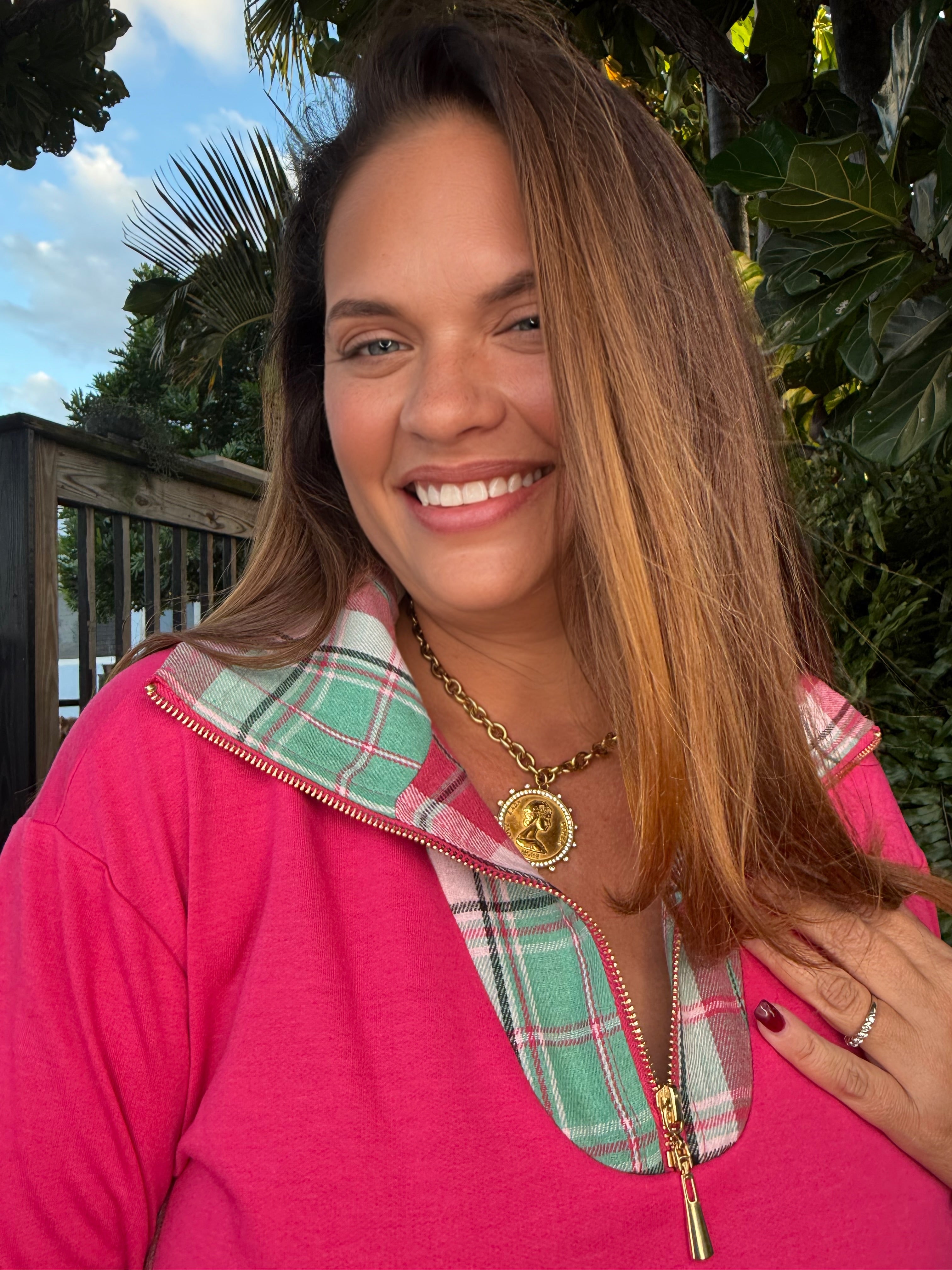 Juniper Plaid Pullover by Jess Lea / Pink - BFF Here