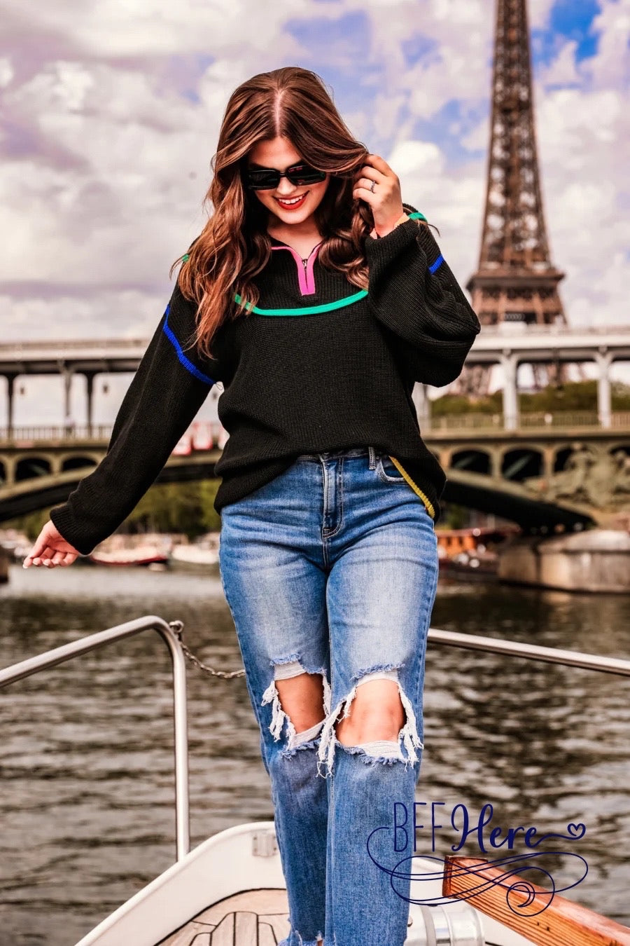 PREORDER-Next Level Quarter Zip Pullover (Ships End of November ) - BFF Here