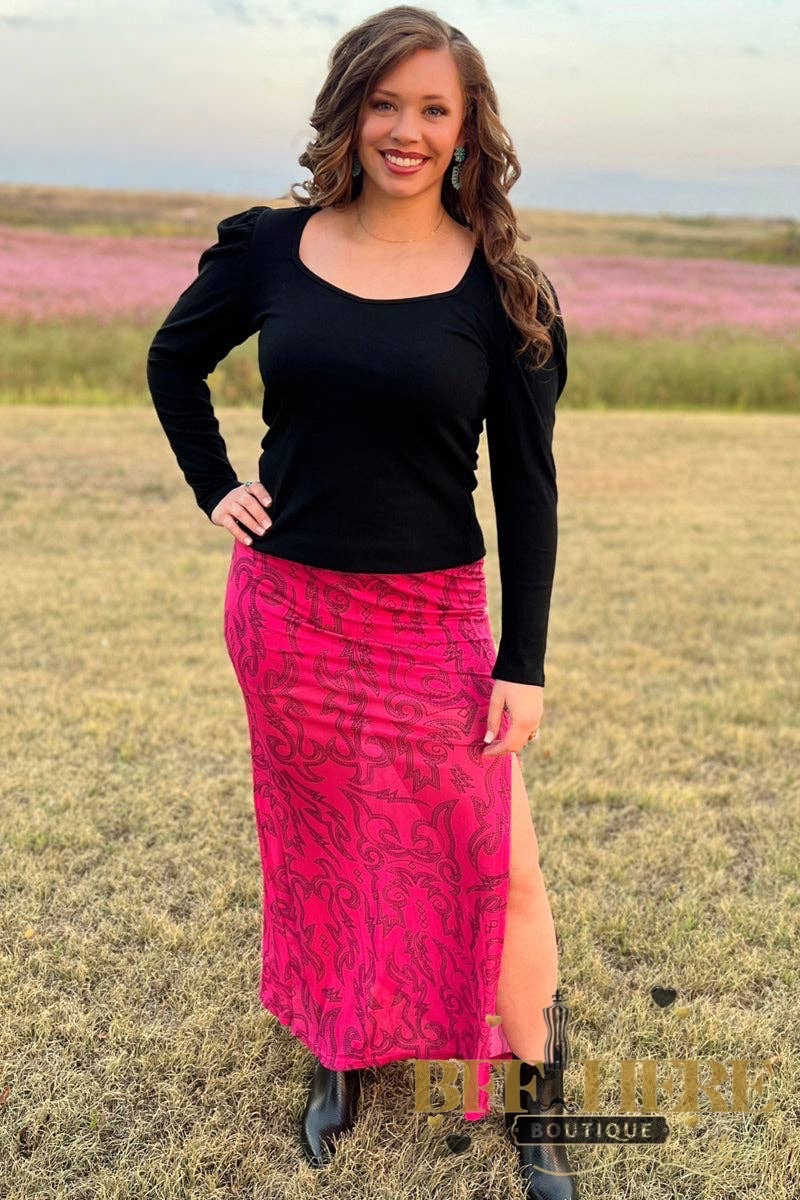 Cowgirls Like Us Slit Skirt by Sterling Kreek - BFF Here