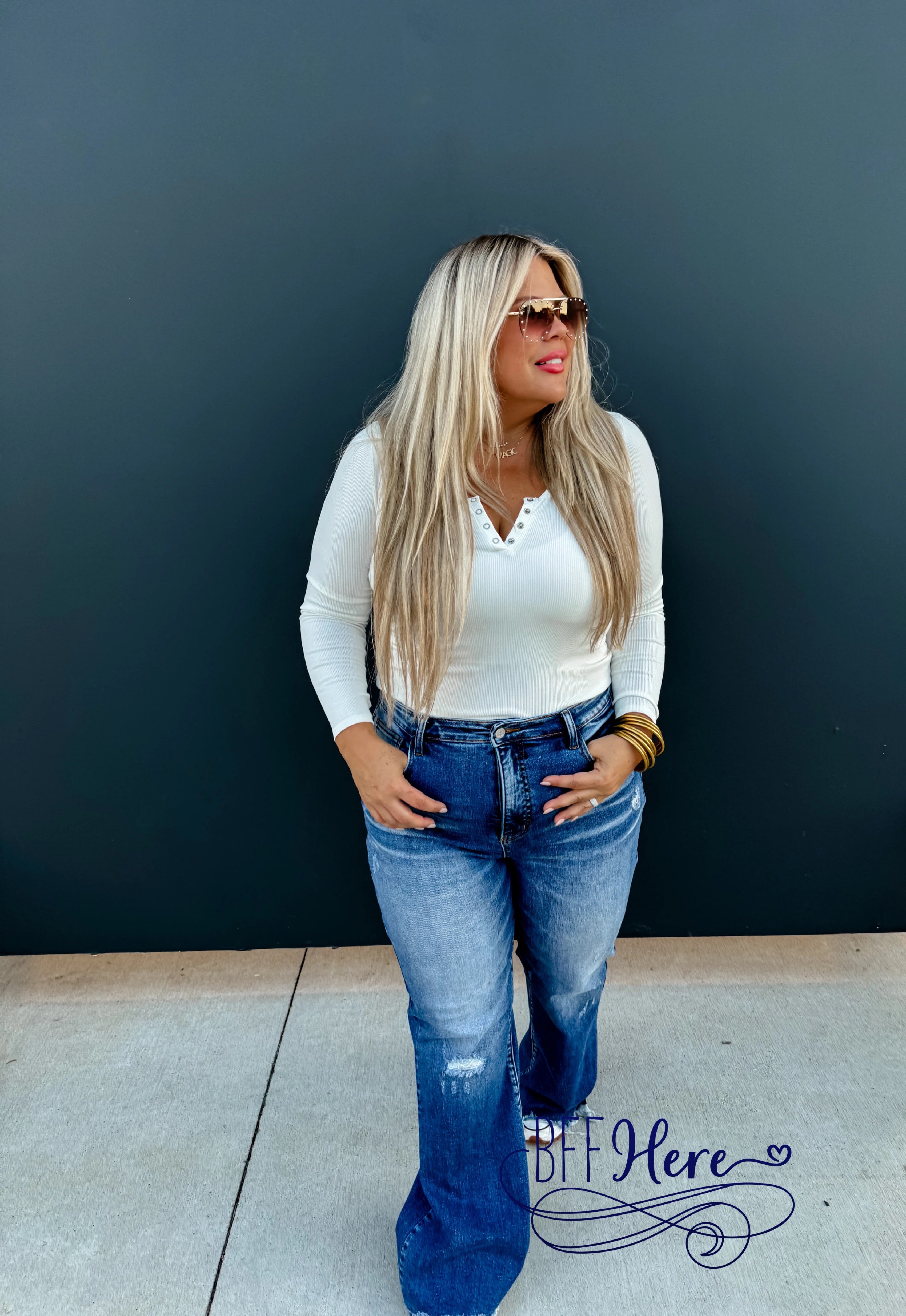 PREORDER:  Rebel Tummy Control Jeans by Blakeley (Ships Middle of January ) - BFF Here