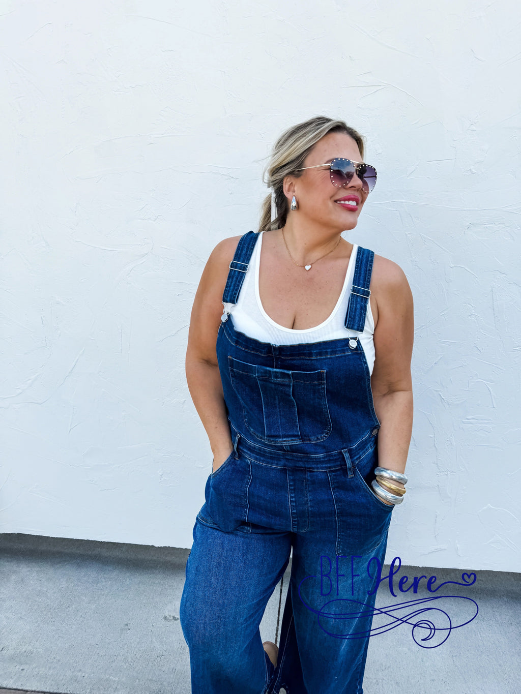PREORDER: Flow & Flare: Chic Wide-Leg Denim Overalls By Blakeley (Ships Middle of May) - BFF Here