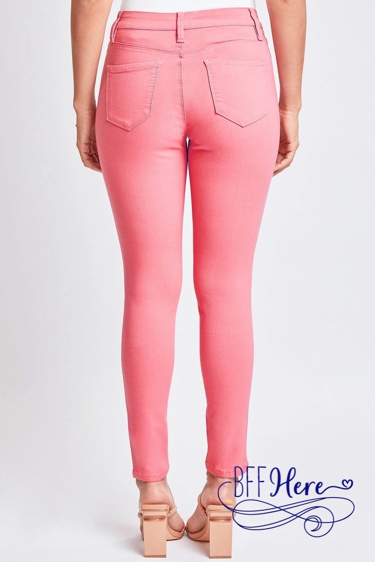 Spring Fling Hyperstretch Mid-Rise Skinny Jean / Choice of Color by YMI - BFF Here