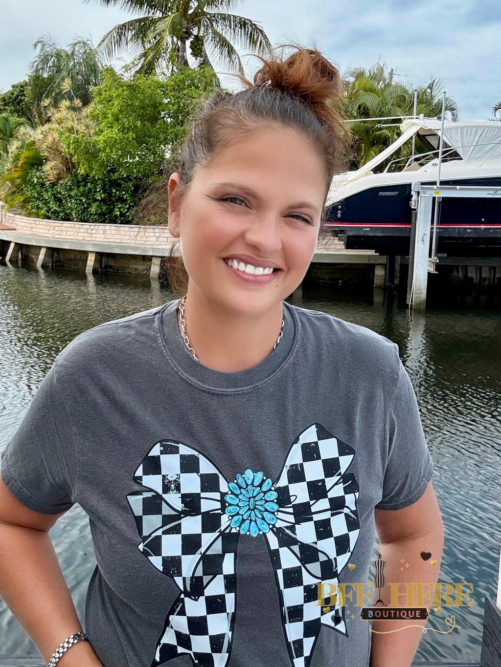 Rodeo Rebel Bow Tee - BFF Here