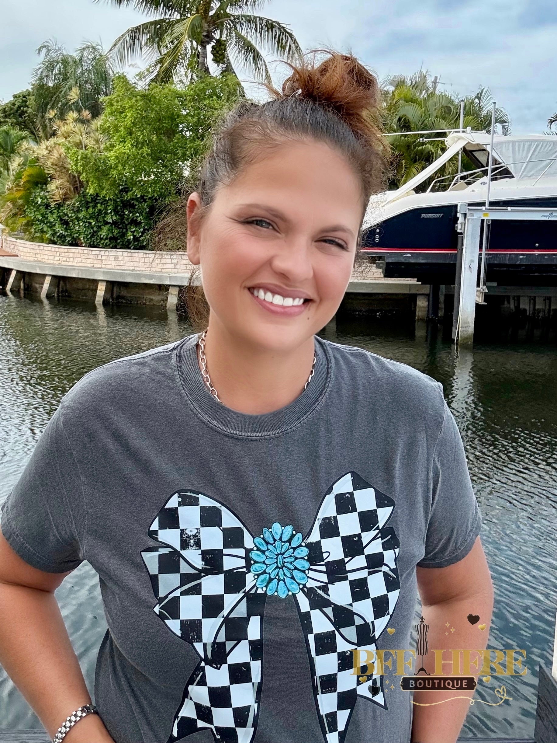 Rodeo Rebel Bow Tee - BFF Here