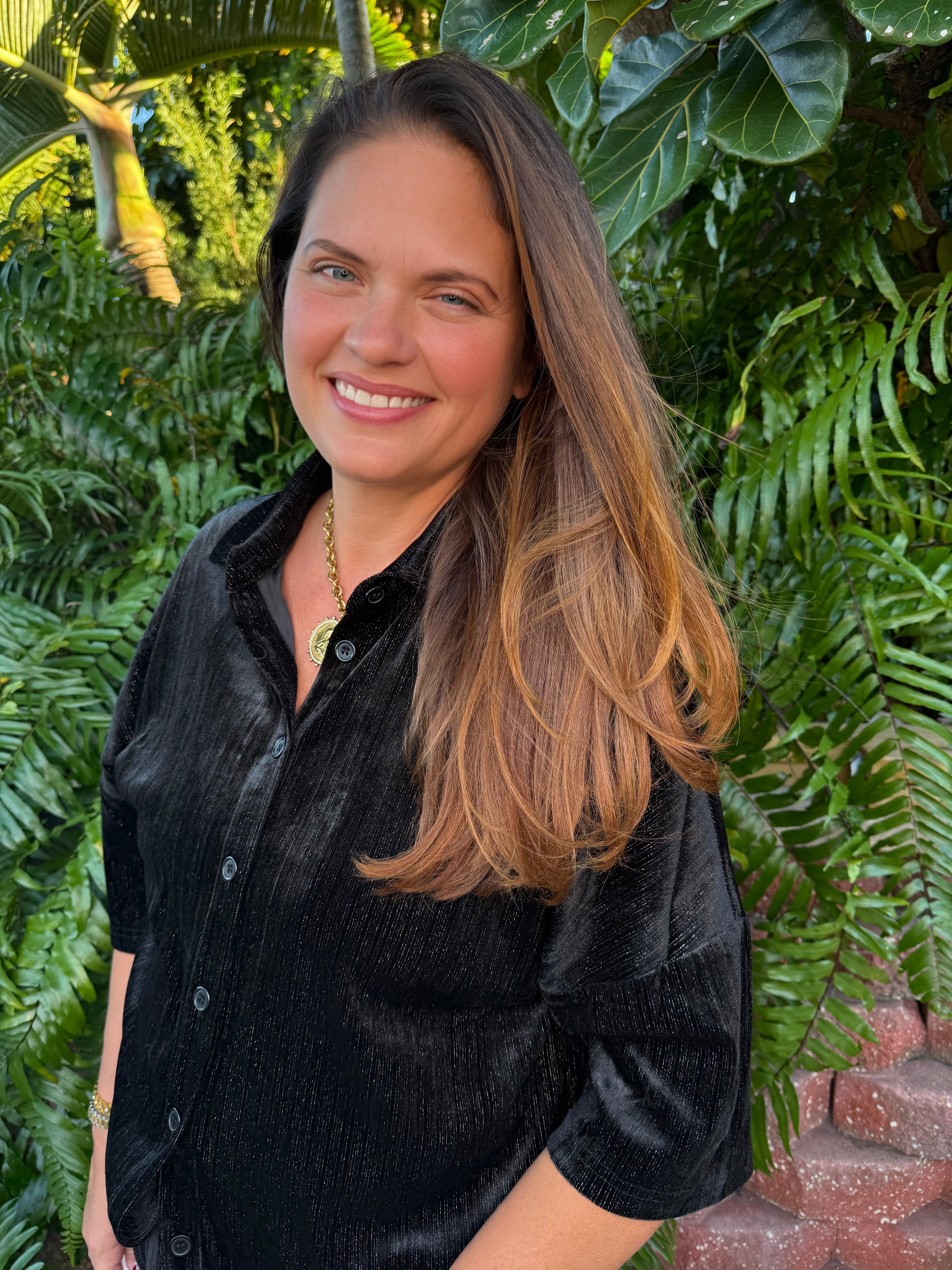 Prim Button Up Velvet Top by Jess Lea / Black - BFF Here