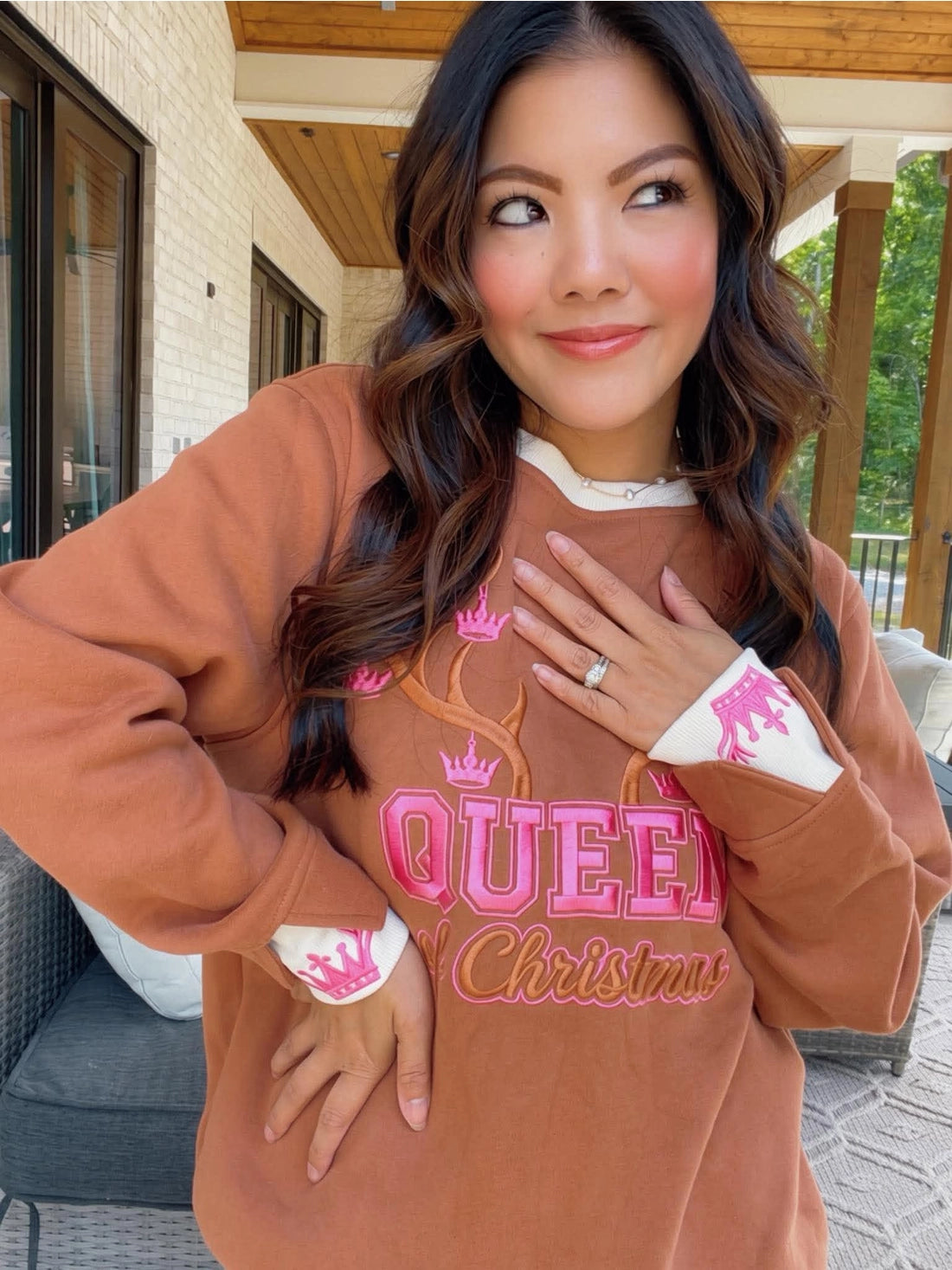 PREORDER: Queen of Christmas Layerpop™ Duo Cuff Sweatshirt by JadyK (ETA: November)