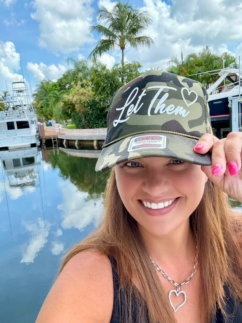 Let Them Puff Camo Trucker Hat - BFF Here