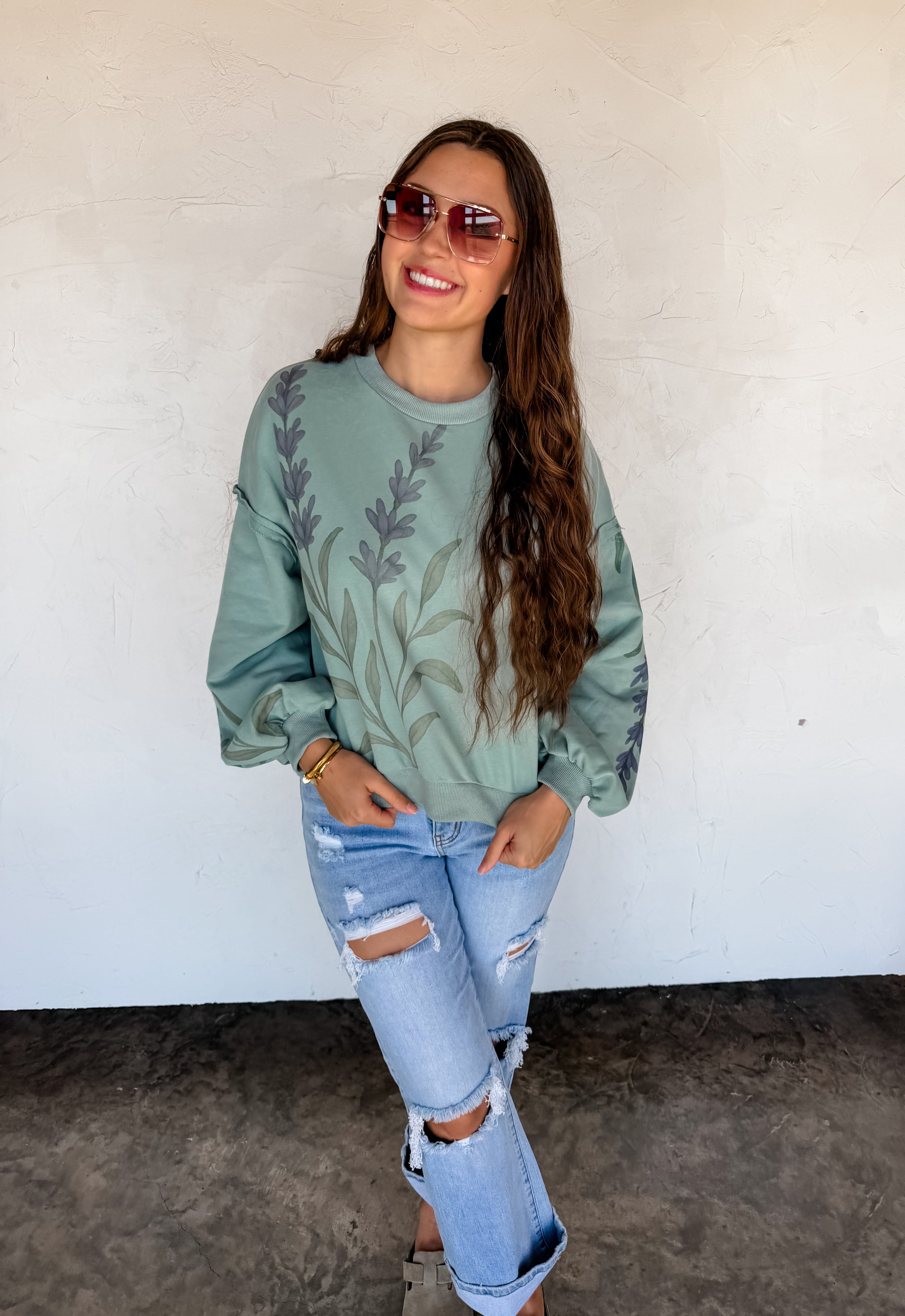 PREORDER- SPRING FLORAL PULLOVER - BFF Here