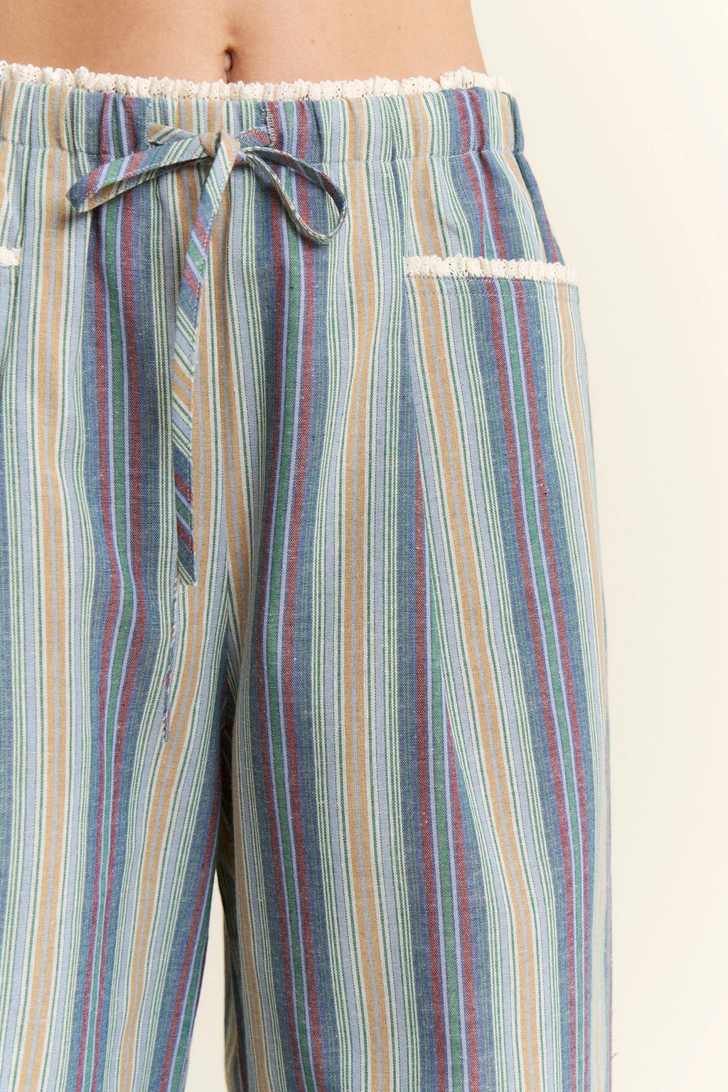 Eclectic Stripe Linen Pants by Jade by Jane - BFF Here