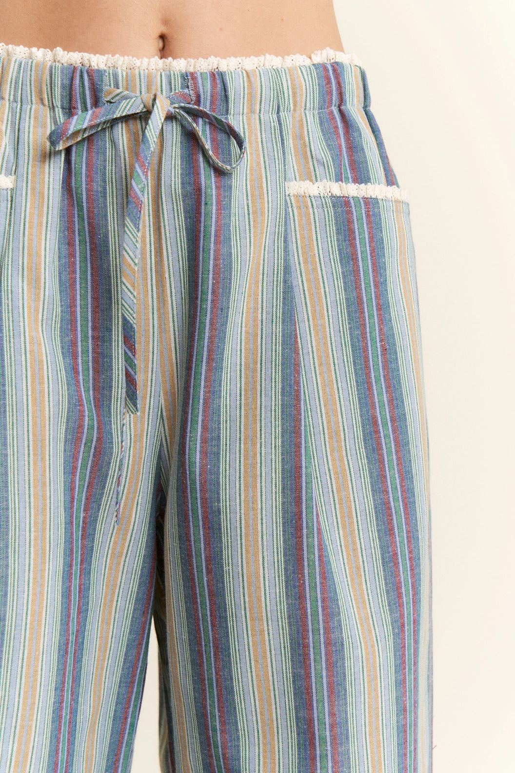 Eclectic Stripe Linen Pants by Jade by Jane - BFF Here