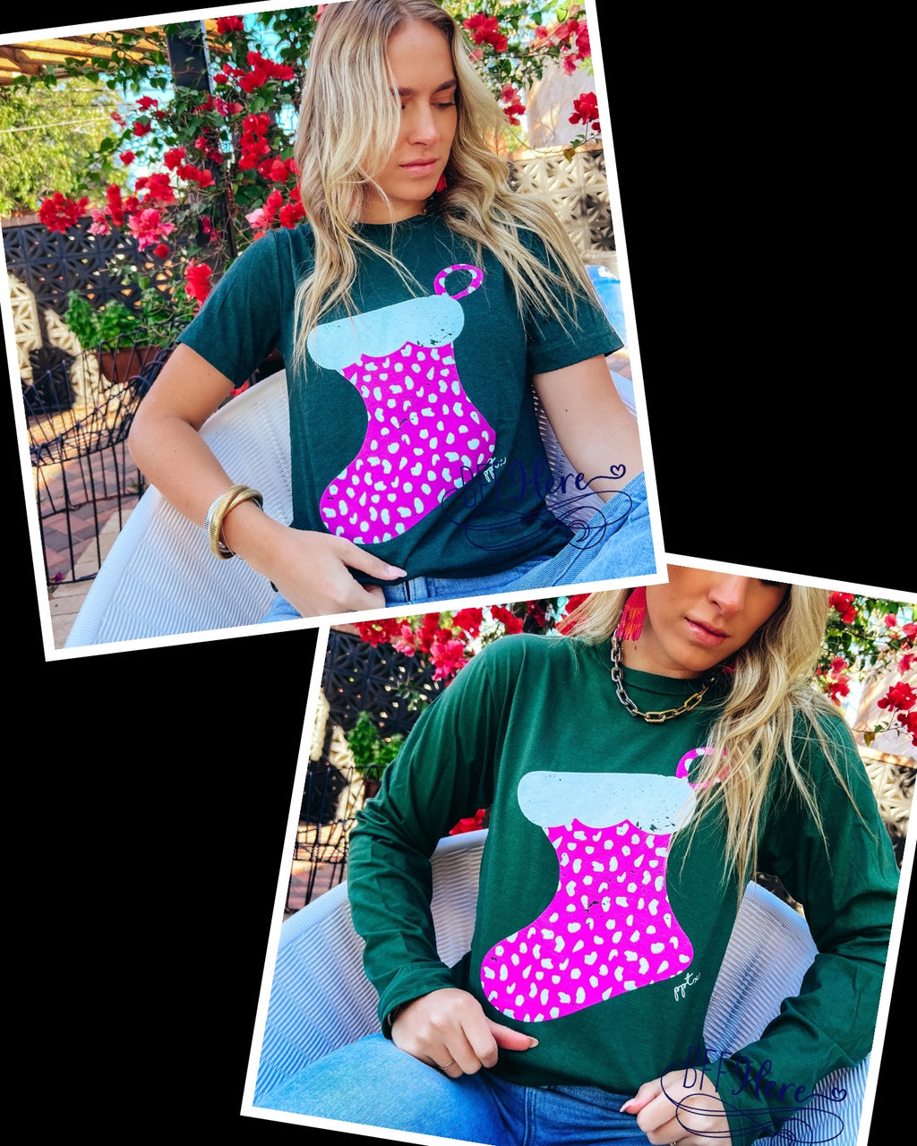 Safari Splendor: The Spotted Leopard Christmas Stocking / Choice of Style - BFF Here