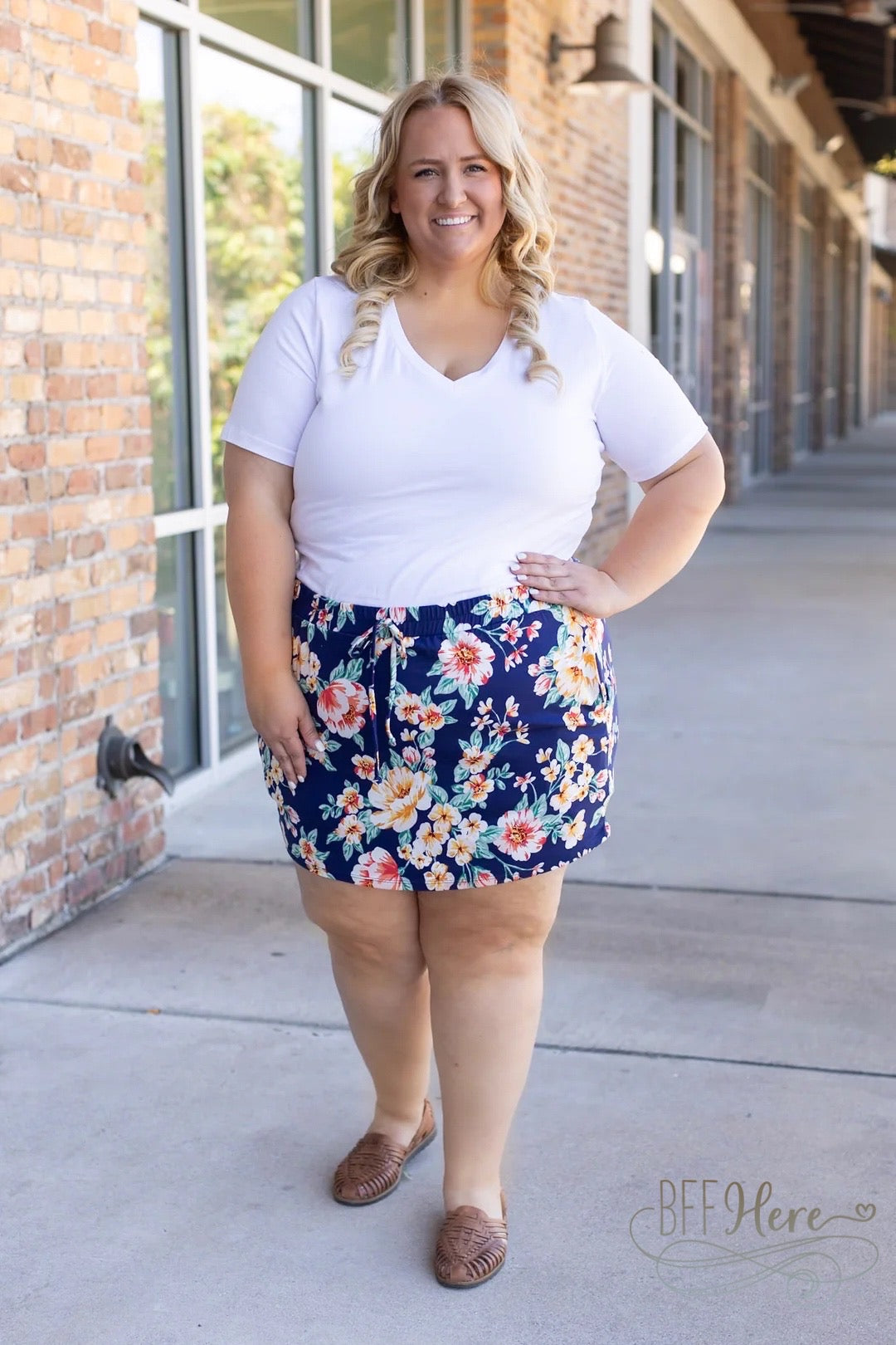 Sienna Skort - Navy Tropical - BFF Here