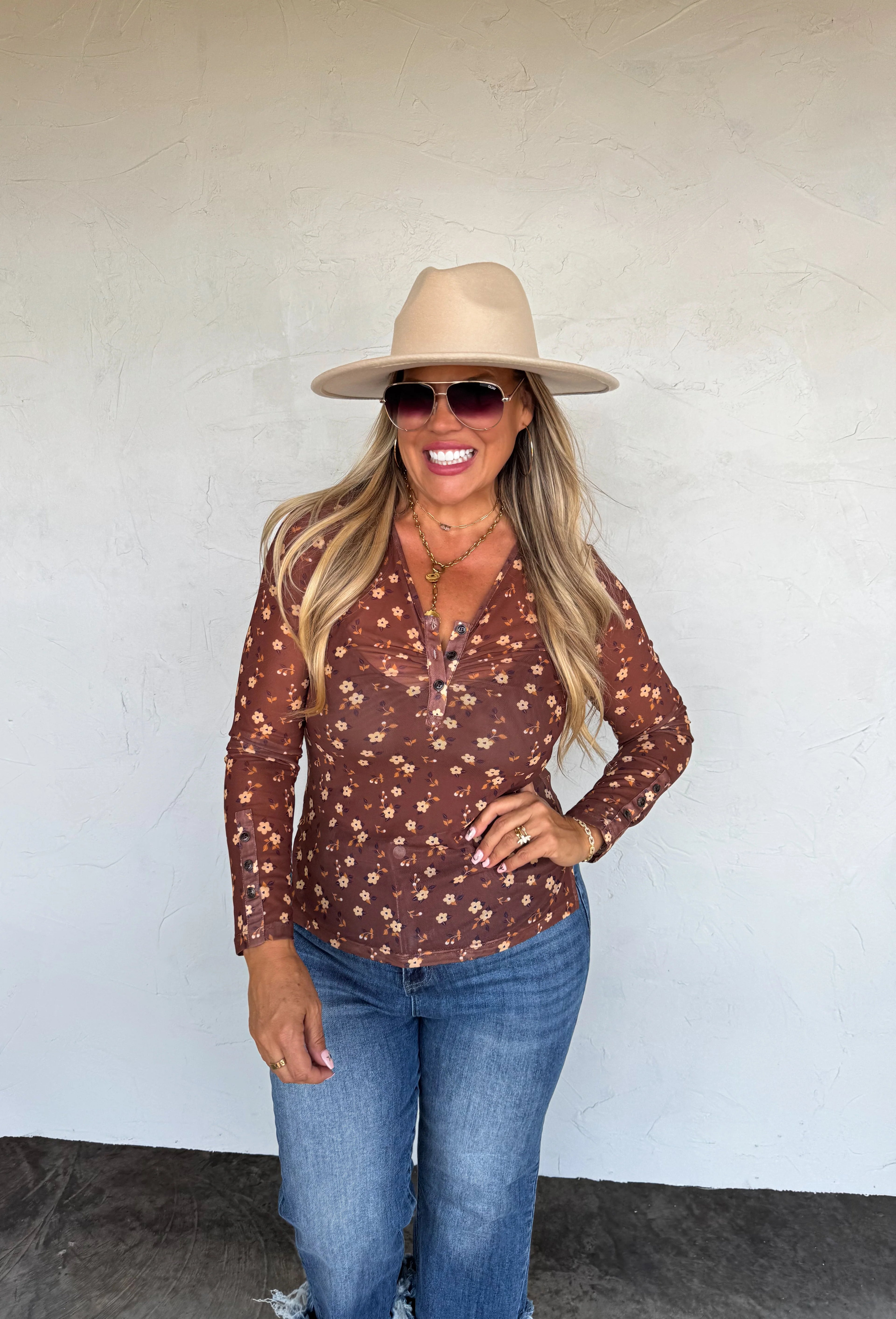 PREORDER: Annie V-Neck Mesh Top by Blakeley (ETA: Late November) - BFF Here