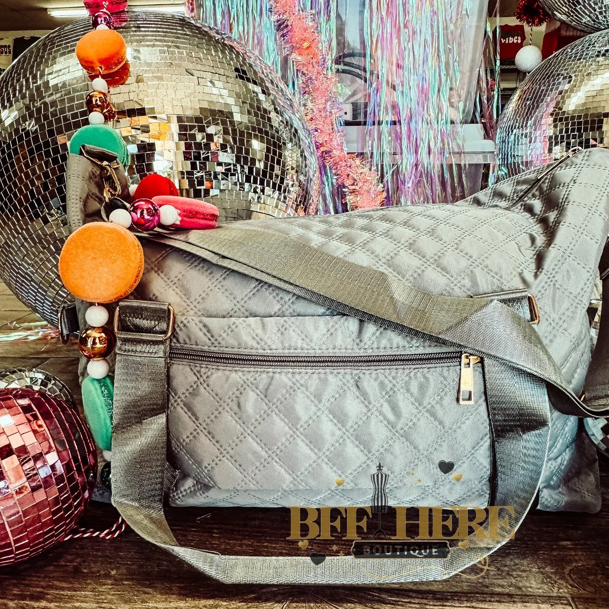 Cross-Stitch Duffle / Choice of Color - BFF Here