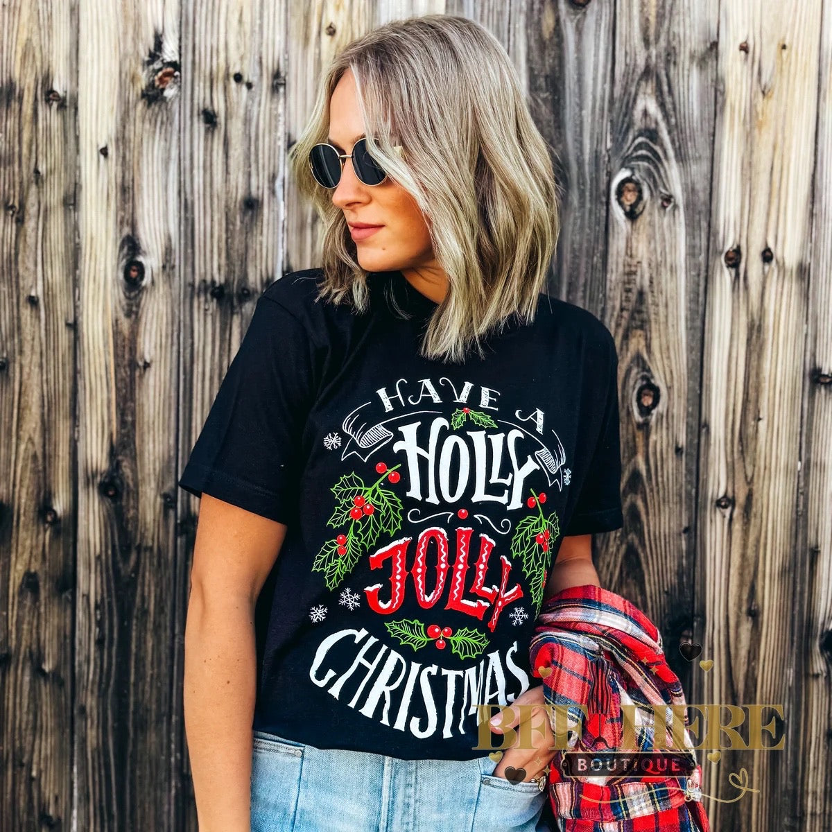 Holly Jolly Christmas Tee - BFF Here
