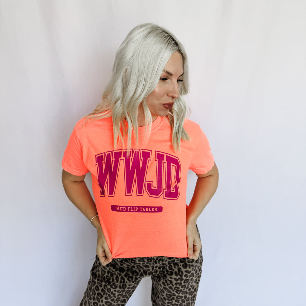 WWJD Flip Tables Graphic Tee by FestiviTees (Ships 2-3 weeks) - BFF Here