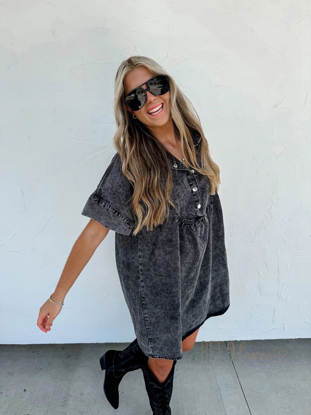 PREORDER: Last Dance Denim Dress by Blakeley (Ships Middle of October) - BFF Here