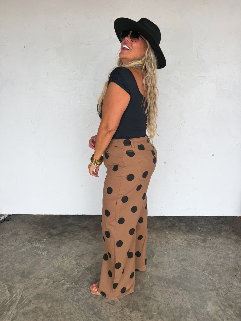 PREORDER: Mocha Dot Denim Jeans by Blakeley (ETA: September)