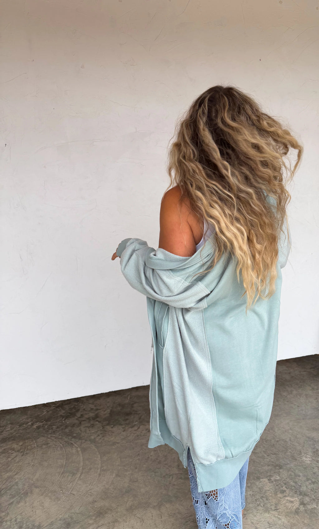 PREORDER: Desi Sweatshirt Cardigan by Blakeley (ETA Late February/ Early March) - BFF Here