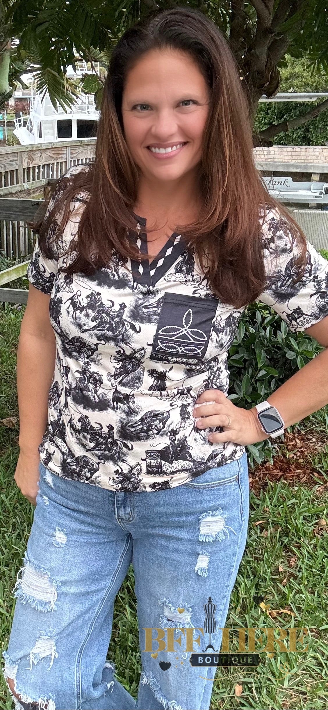 Rodeo Road Bootstitch Top by Sterling Kreek - BFF Here