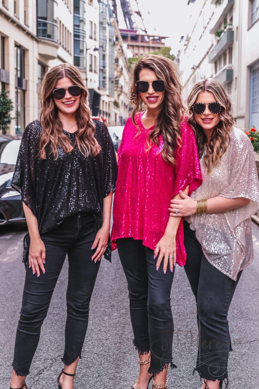 Celebrity Status Sequin Top / Choice of Color - BFF Here