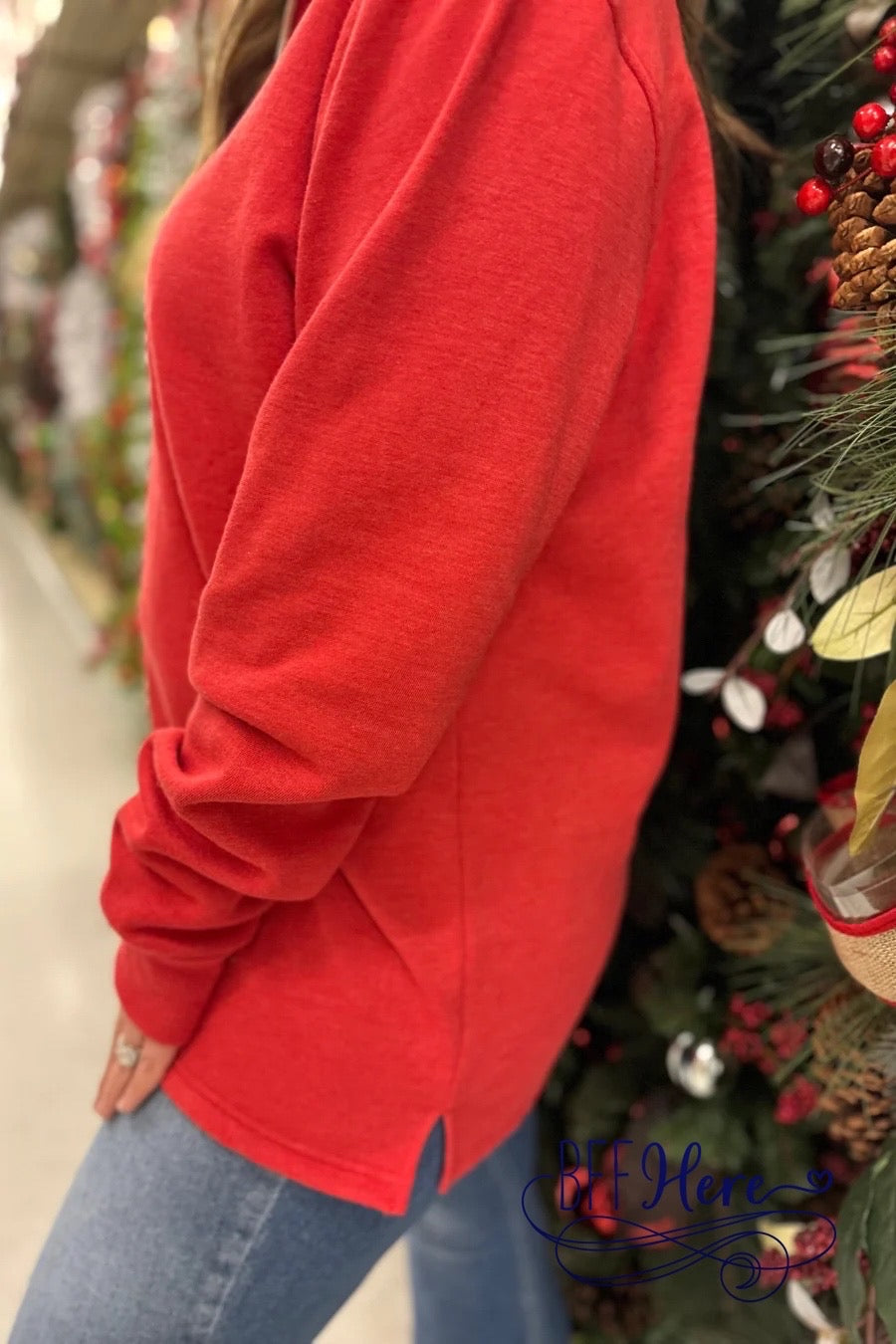 PREORDER-Miley Vintage Pullover / Apple Red (Ships Middle of December) - BFF Here