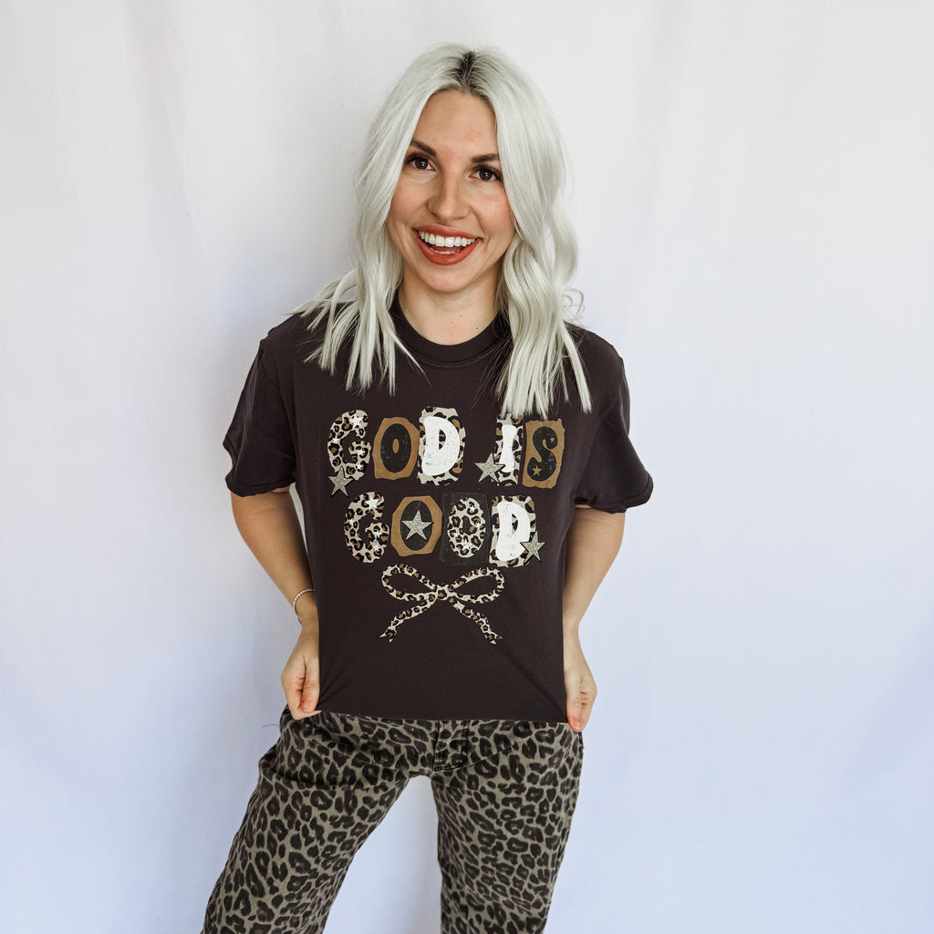 Leopard God Is Good Graphic Tee by FestiviTees (Ships 2-3 weeks) - BFF Here