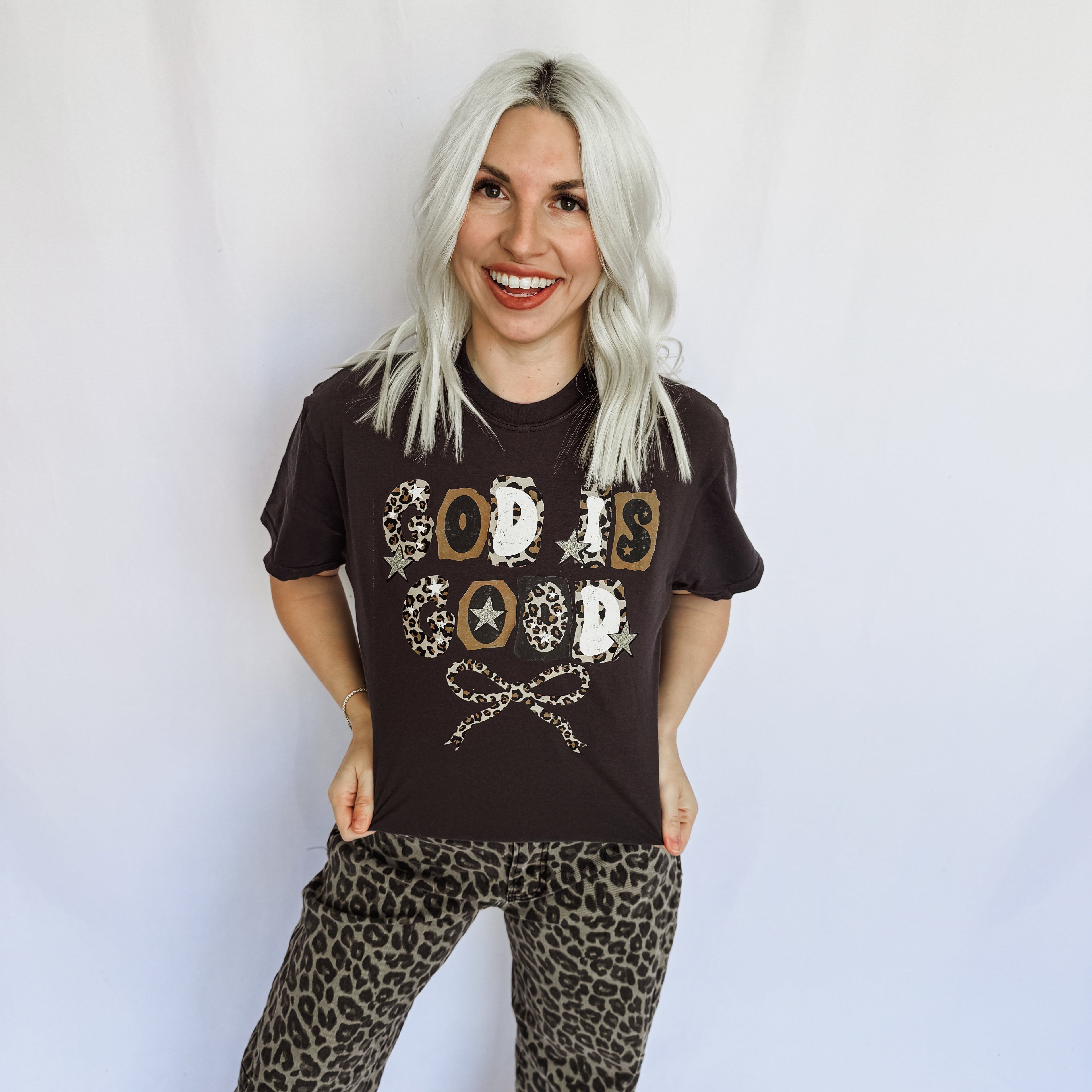 Leopard God Is Good Graphic Tee by FestiviTees (Ships 2-3 weeks) - BFF Here