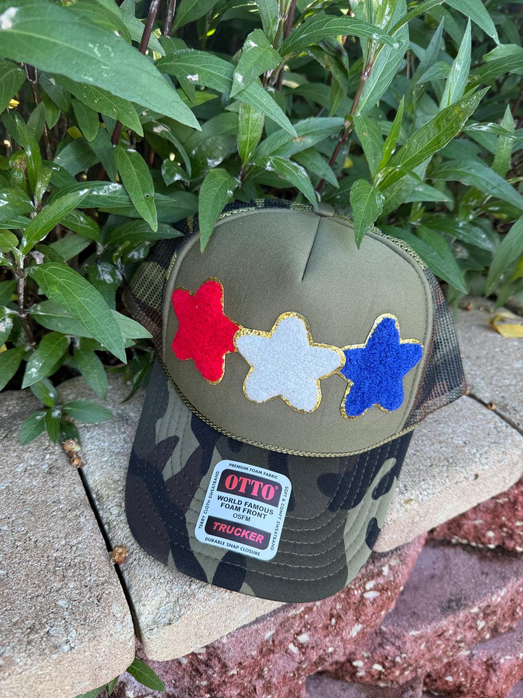 Star-Spangled Camo Trucker Hat - BFF Here