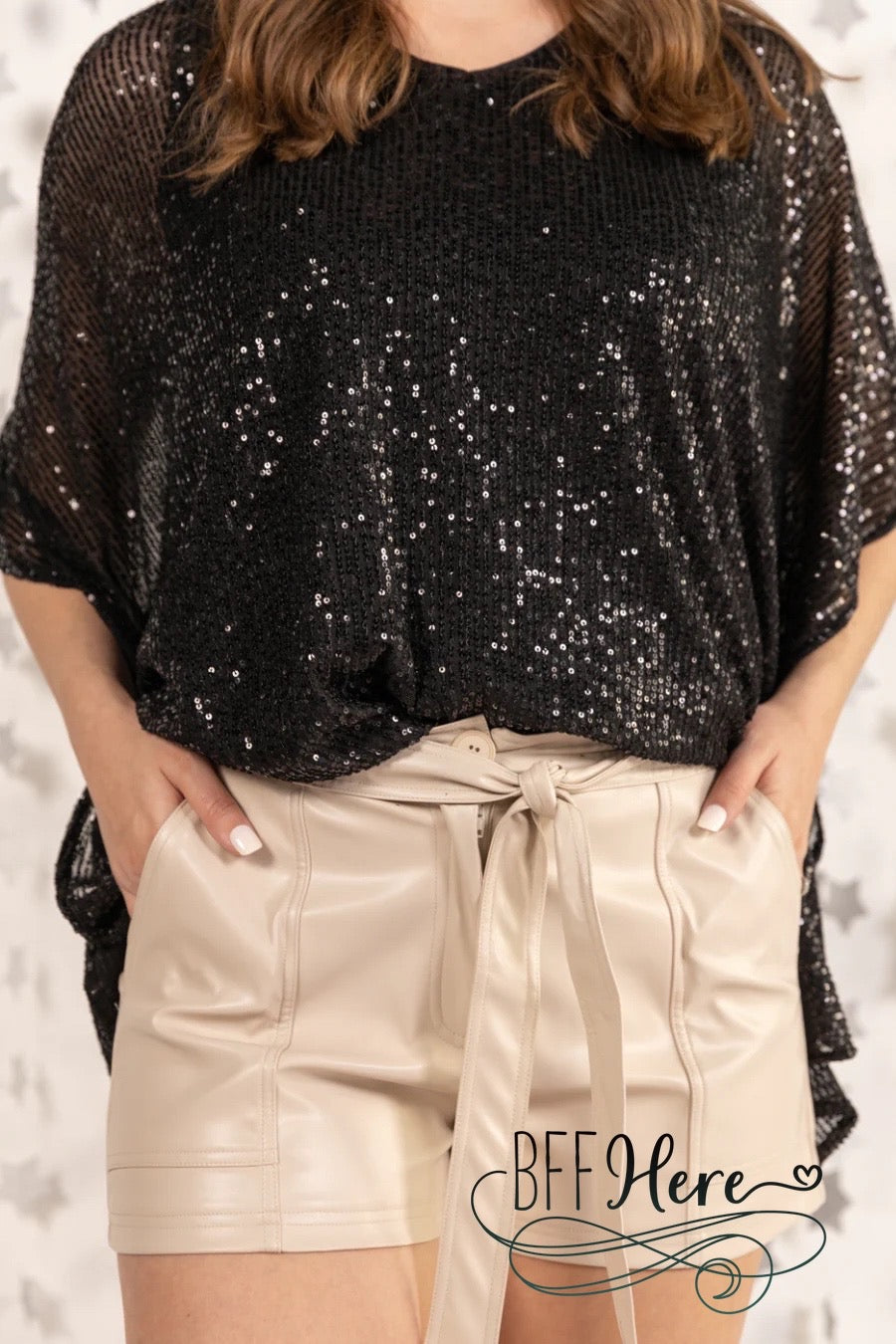 New York Minute Faux Leather Shorts / Taupe by Jess Lea - BFF Here