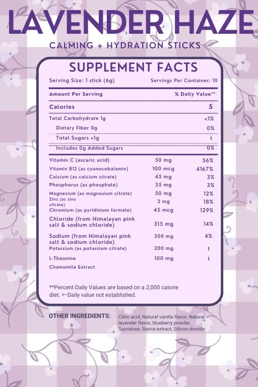 Glow Go Wellness Drinks by TMLL Beauty / Lavender Haze (Ships 2-3 weeks)