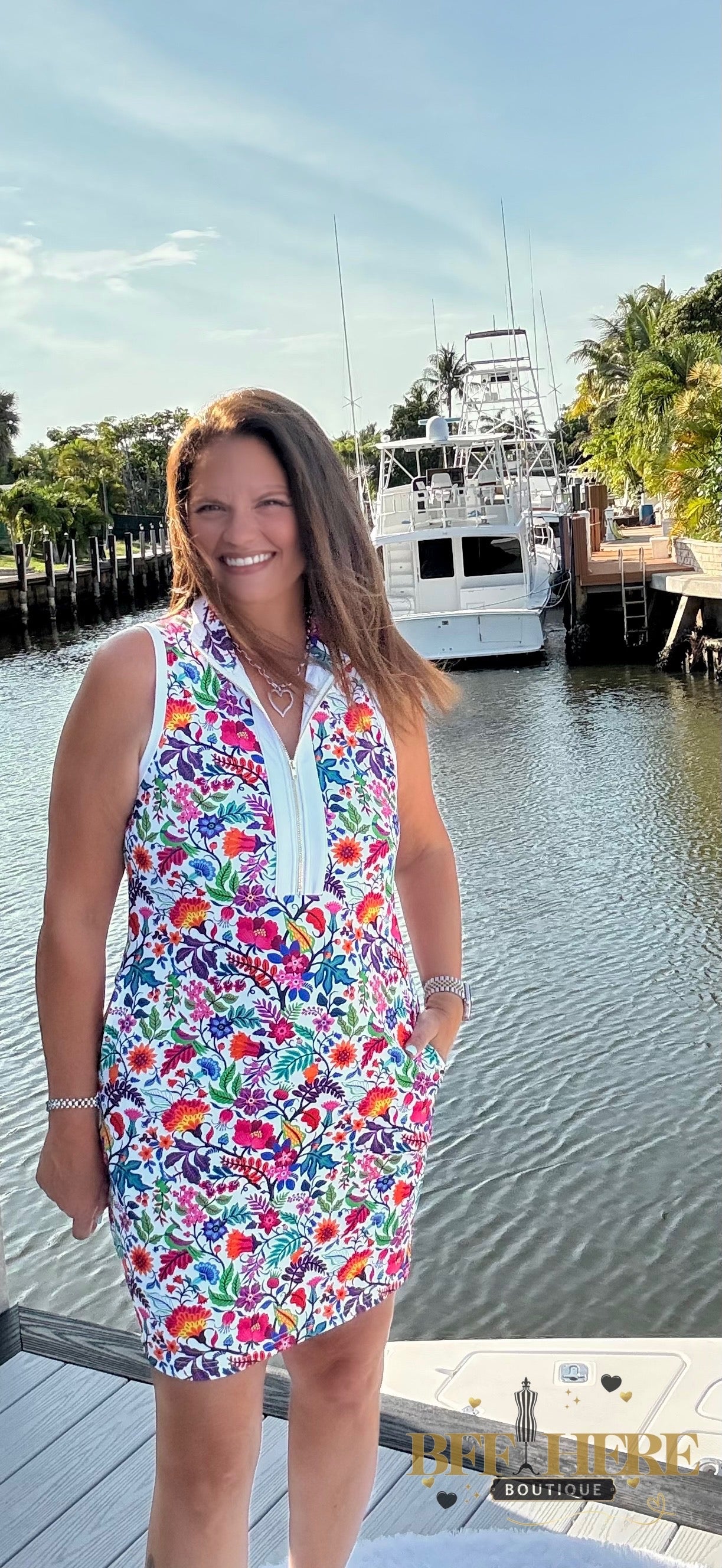 Everyday Zipper Dress / Fiesta Time White by Jess Lea - BFF Here