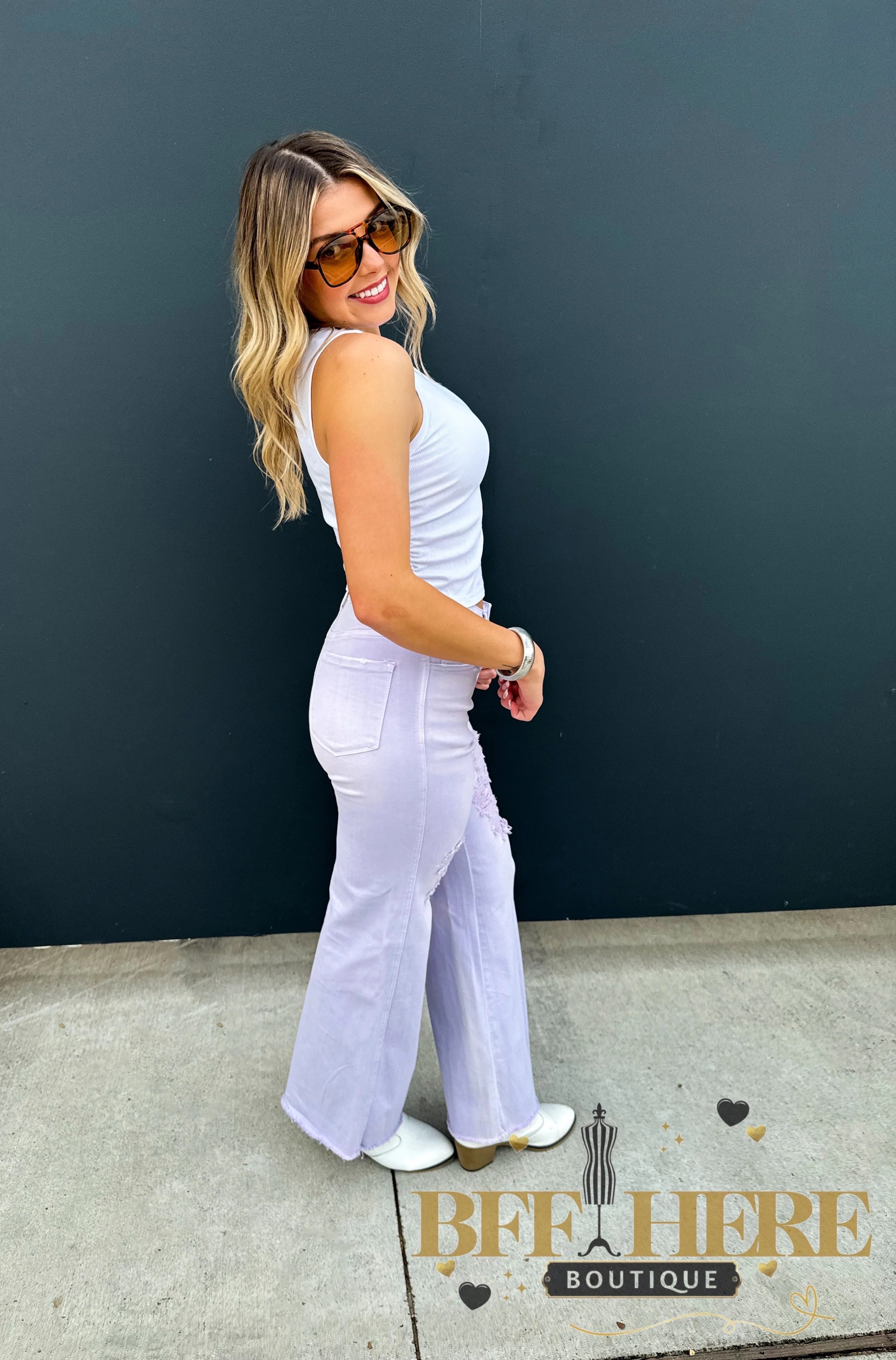 Pastel Blakeley Distressed Jeans by Blakeley - BFF Here