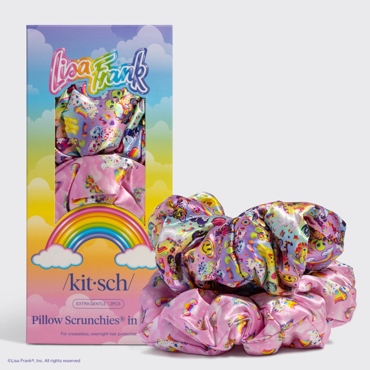 Lisa Frank X Kitsch Pillow Scrunchies® in Satin in the Fantastic World of Lisa Frank (Ships Mid December)